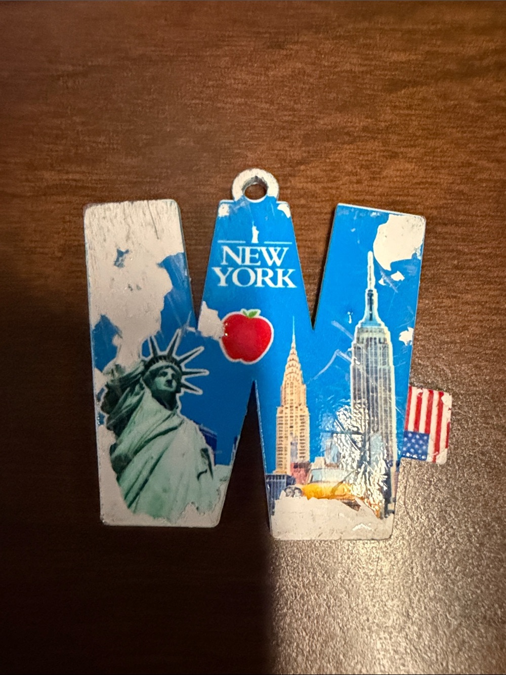 New York Blue 'W' Souvenir key chain